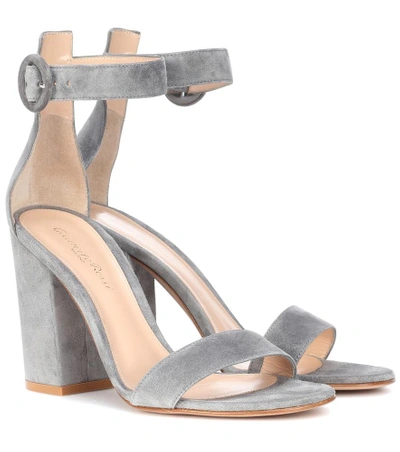 Shop Gianvito Rossi Exclusive To Mytheresa.com - Versilia Suede Sandals In Grey