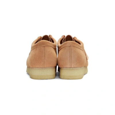 Shop Clarks Originals Pink Suede Wallabee Moccasins In Sandstone S