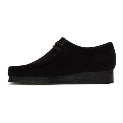 Shop Clarks Originals Black Suede Low Wallabee Moccasins