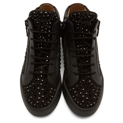 Shop Giuseppe Zanotti Black May London High-top Sneakers