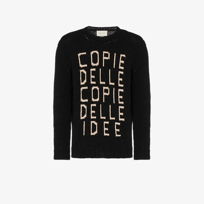 Shop Gucci Copie Delle Copie Delle Idee Jumper In Black