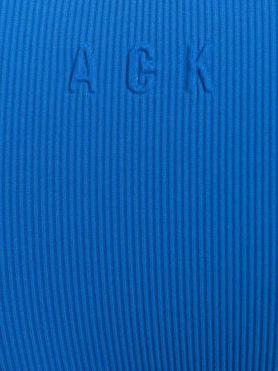 Shop Ack Linea Contrast String Bikini In Blue