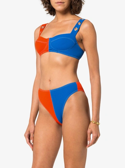 Shop Ack Ana Due High-leg Bikini In Blue