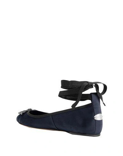 Shop Jimmy Choo Ballet Flats In Dark Blue