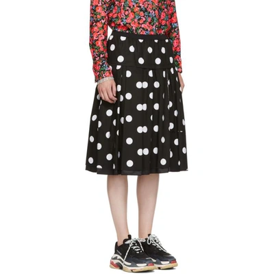 Shop Marc Jacobs Black And White Polka Dot Skirt In 005 Blk/wht