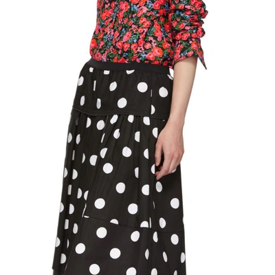 Shop Marc Jacobs Black And White Polka Dot Skirt In 005 Blk/wht