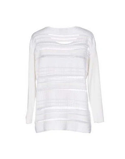 Shop Atos Lombardini Sweater In Ivory