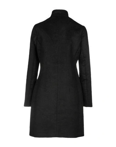 Shop Armani Jeans Coats In Black