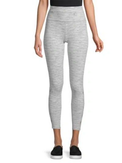 Shop Nancy Rose Performance Stevie Compression Leggings In Silver Lining