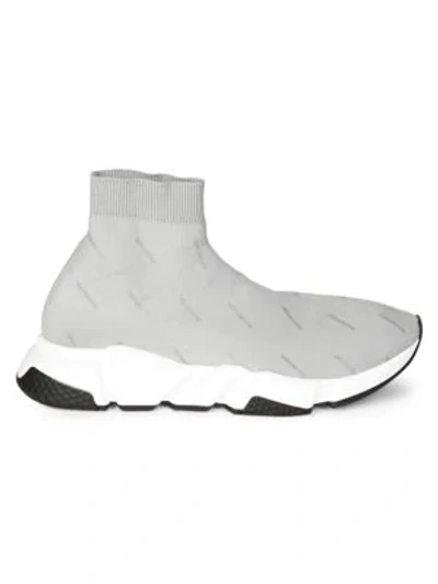 Shop Balenciaga Speed Trainer Sock Sneakers In Grey
