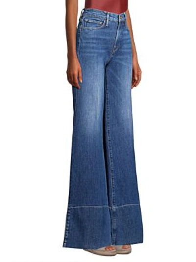 Shop Frame Palazzo Denim Jeans In Fisher Beach