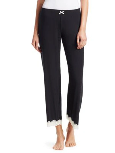 Shop Eberjey Lady Godiva Pajama Pants In Black Off White