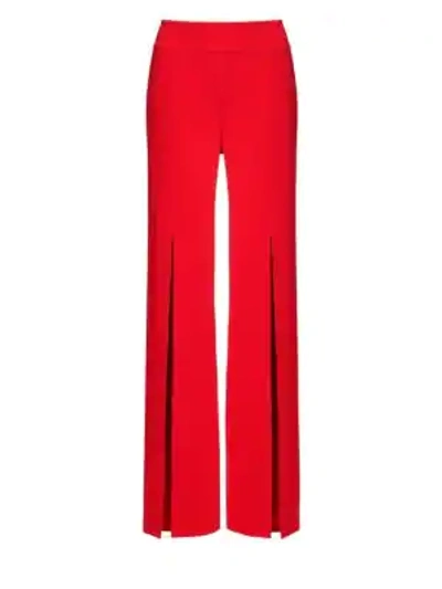Shop Jonathan Simkhai Front Slit Pants In Red