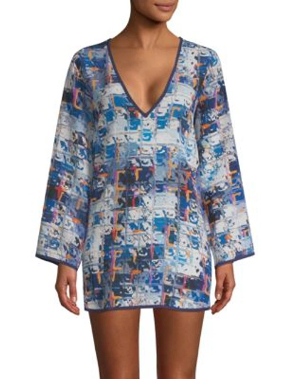 Shop Shan Graphic Print Silk Cover Up