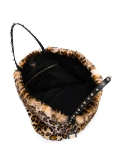Shop Dolce & Gabbana Faux-fur Leopard-print Tote
