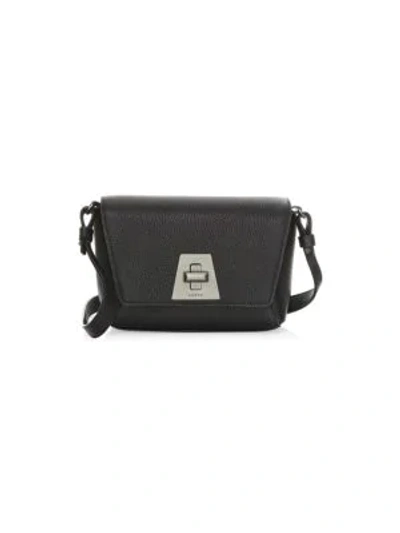 Shop Akris Little Anouk Day Leather Crossbody Bag In Black