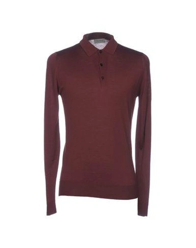 Shop John Smedley Sweaters In Maroon