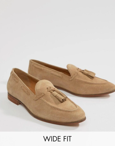 Kg Kurt Geiger Kg By Kurt Geiger Wide Fit Tassel Loafers In Camel