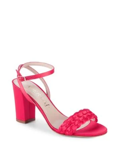 Shop Aperlai Braided Heel Sandals In Pink