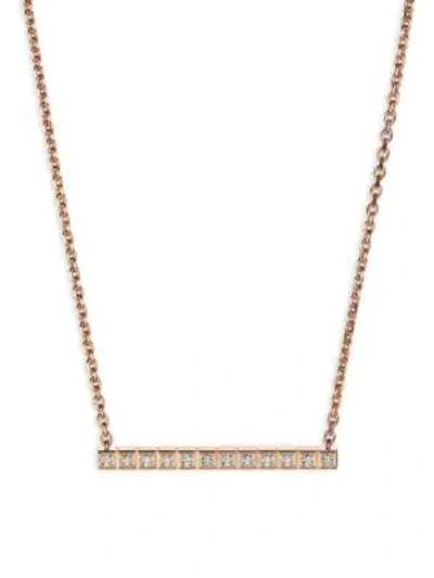 Shop Chopard Collier Ice Cube 18k Rose Gold & Diamond Necklace