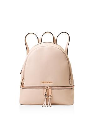 michael kors rhea backpack rose gold