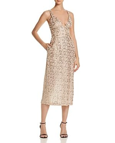 Shop Jill Jill Stuart Sequined Midi Dress In Champagne