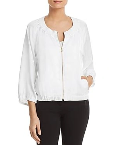 Shop Donna Karan New York Bomber-style Jacket In White