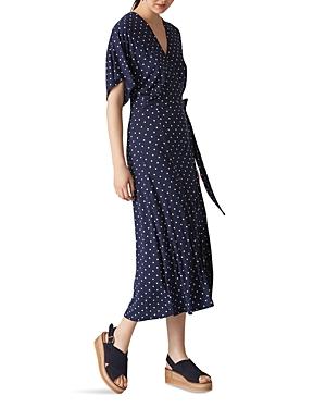 whistles polka dot wrap dress