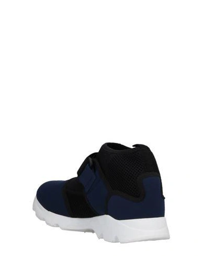 Shop Marni Man Sneakers Midnight Blue Size 7 Textile Fibers