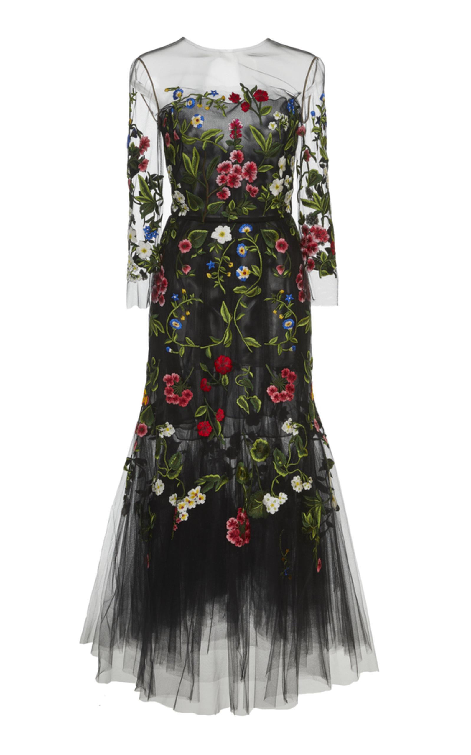 oscar de la renta black cocktail dress