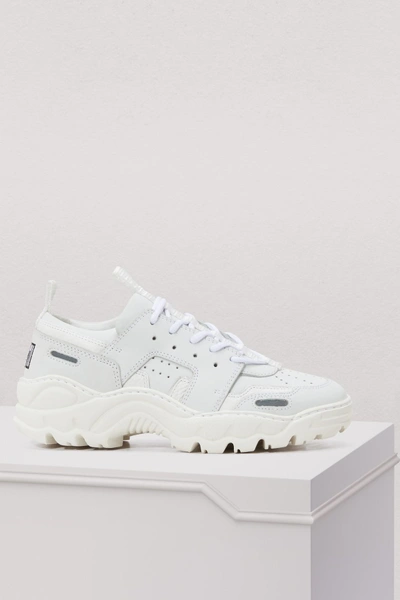 Shop Ami Alexandre Mattiussi Running Sneakers In White
