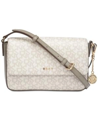 Shop Dkny Bryant Signature Crossbody, Created For Macy's In Hemp Logo Clay/gold