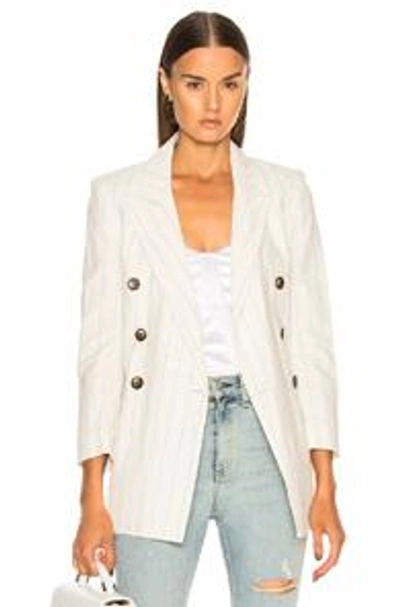 Shop L Agence L'agence Brea Double Breasted Blazer In White