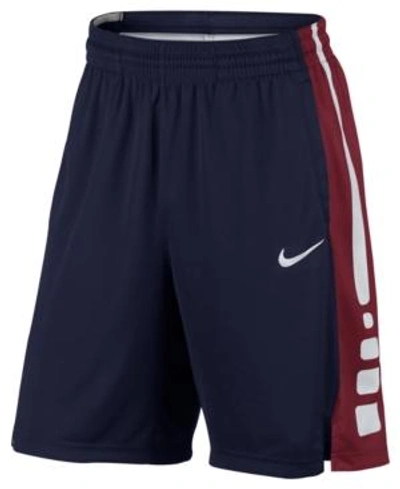 Shop Nike Men's Elite Dri-fit 9" Basketball Shorts In Midnight Navy