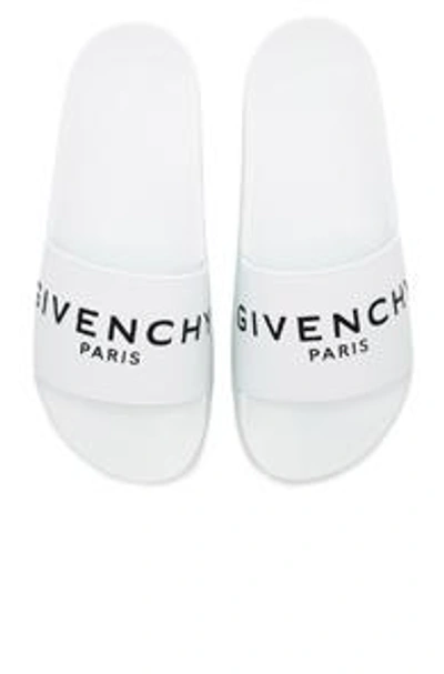 Shop Givenchy Polyurethane Slide Sandals In White