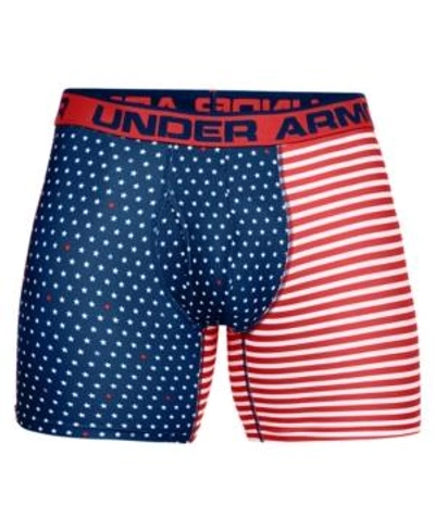 Under Armour Men's O-series Printed Boxer Briefs In Usa Flag