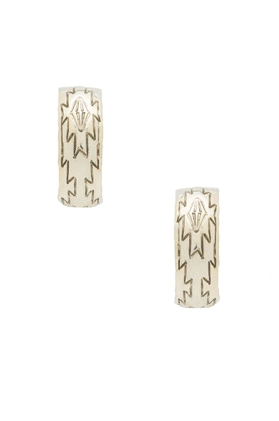 Shop Natalie B Jewelry Billie Hoop Earrings In Metallic Silver