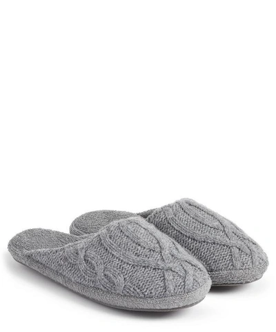 Shop Soho Home Harrison Cable Knit Slippers In Medium