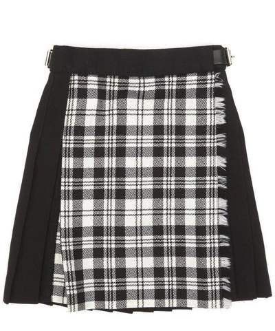 Shop Le Kilt Mod Scott Tartan A-line Skirt 1-8 Years In Black