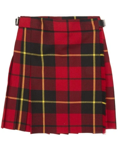 Shop Le Kilt Tartan A-line Skirt 1-8 Years In Red