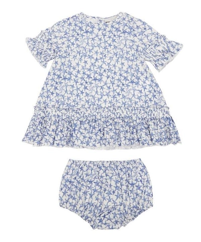 Shop Stella Mccartney Viola Baby Dress 3-24 Months In Blue