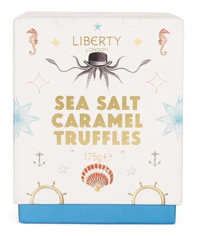 Shop Liberty London Dark Chocolate Sea Salt Caramel Truffles 175g In White