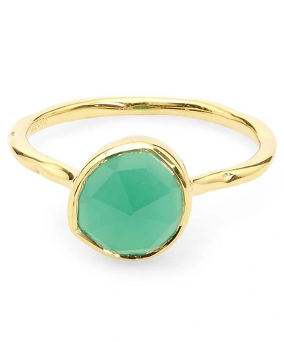 Shop Monica Vinader Gold Vermeil Siren Green Onyx Stacking Ring