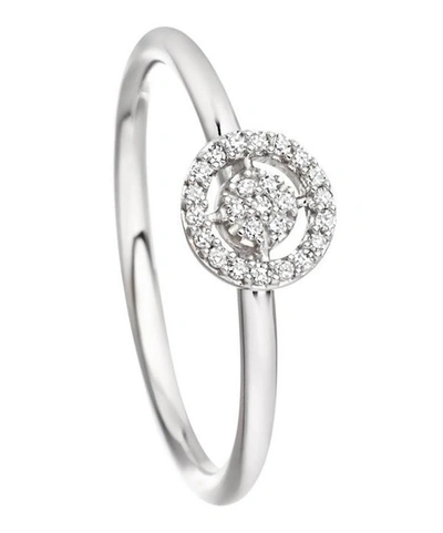 Shop Astley Clarke White Gold Mini Icon Aura Diamond Ring In White, Gold