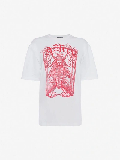 Shop Alexander Mcqueen Framed Moth T-shirt In White