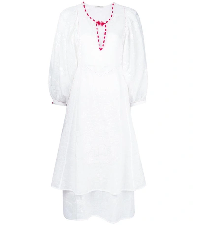 Shop Vita Kin White Peacock Midi Dress