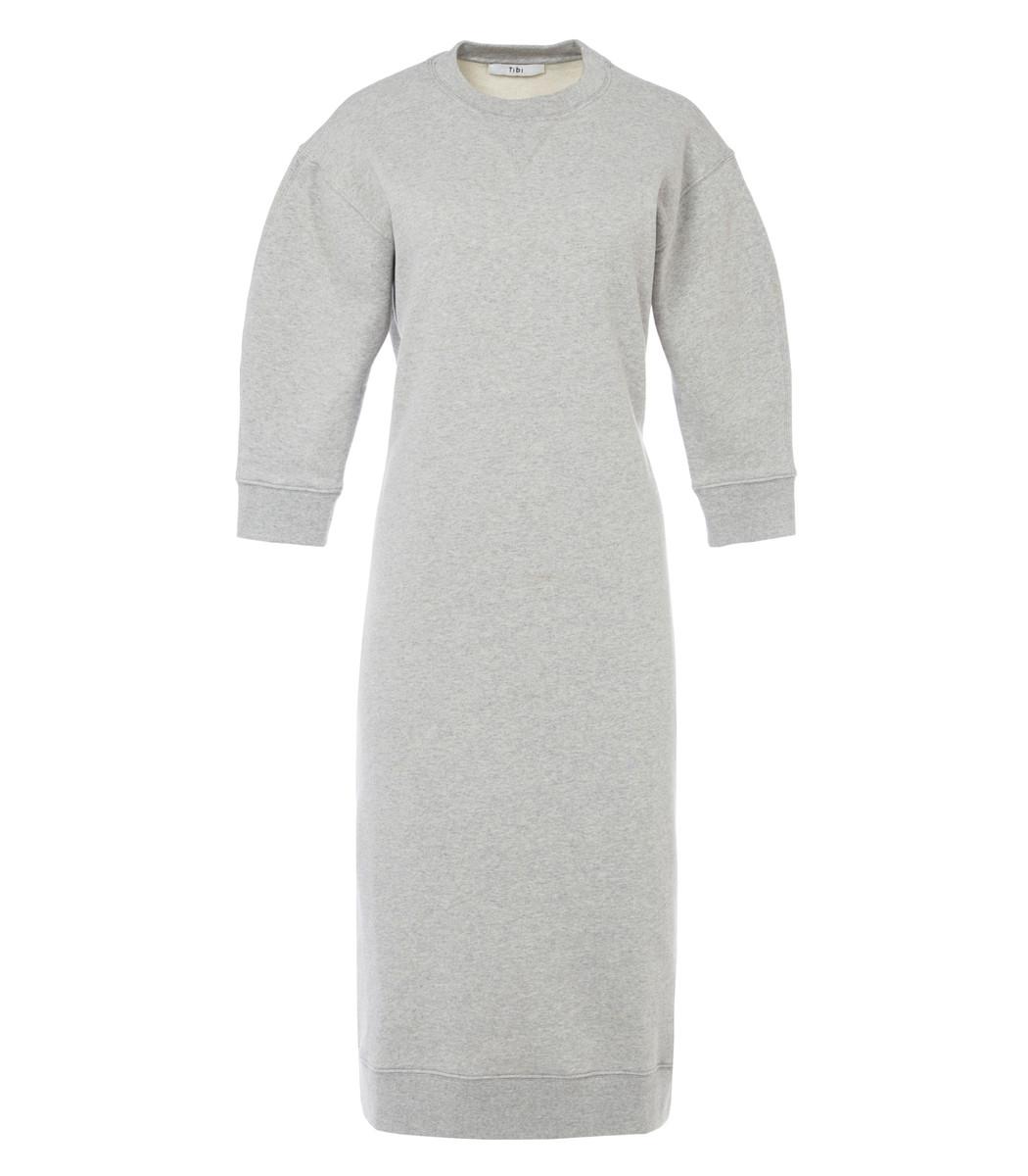tibi open back sweatshirt dress