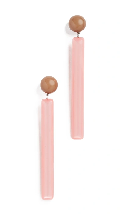 Shop Rachel Comey Mission Earrings In Camel/pink