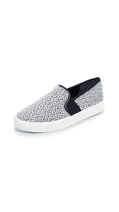 Shop Vince Blair Slip On Sneakers In White/black