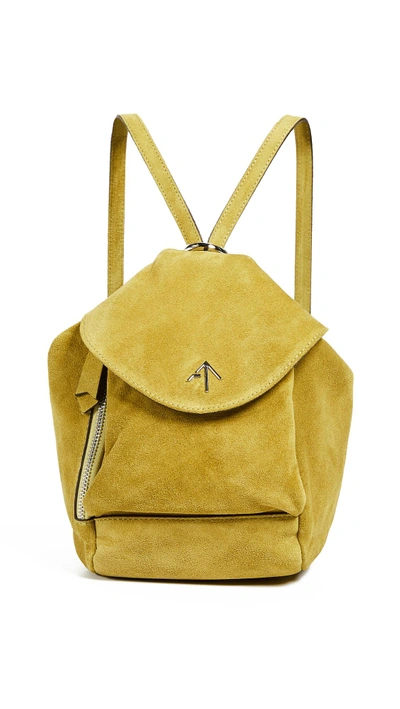 Shop Manu Atelier Mini Fernweh Convertible Backpack In Yellow